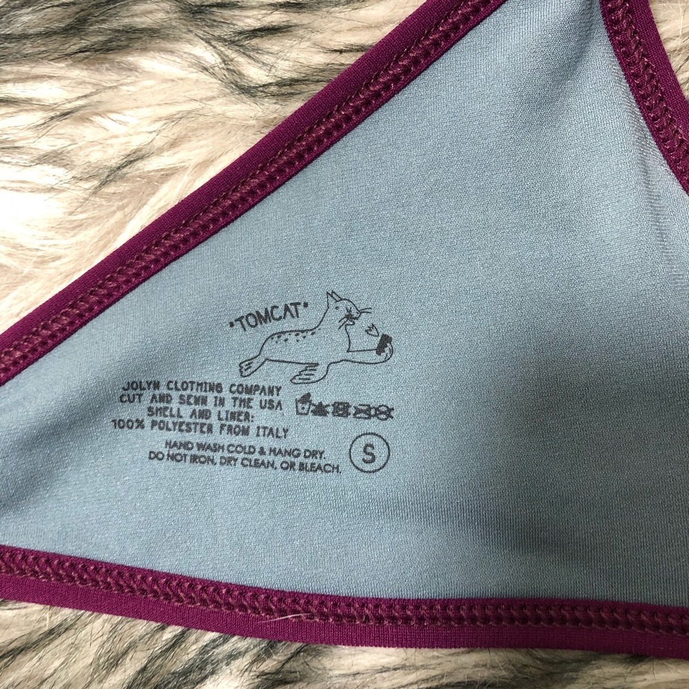 Jolyn Tomcat Bikini Top Burgundy Size S - Picture 7 of 13